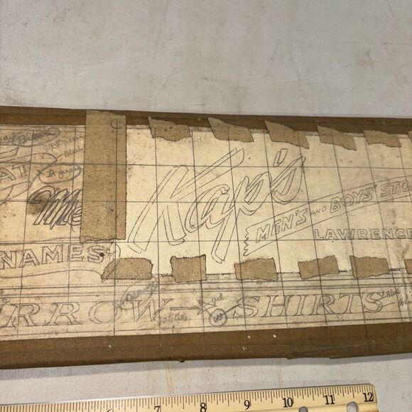 Vintage Billboard Ad Sample: Kap’s Store Arrow Shirts Lawrence Massachusetts - Picture 4 of 5